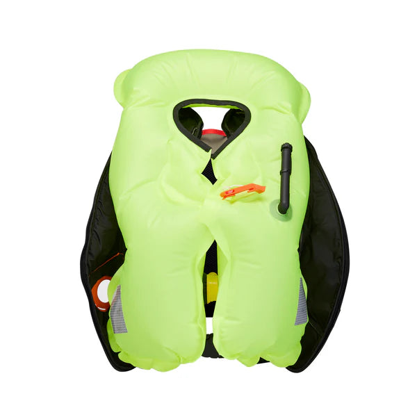 front view of inflated admiral grey Mustang Survival Elite 120 Inflatable PFD
