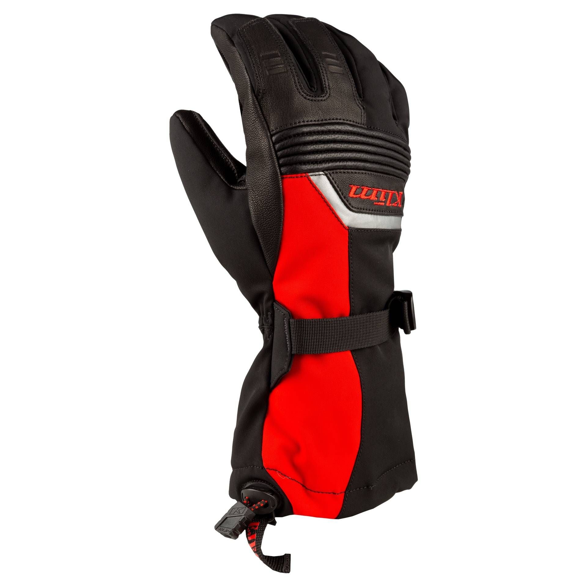High Risk Red/Black Klim Fusion Snowmobile Gloves