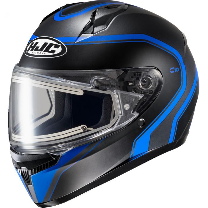 HJC C10 Elie Snow Helmet With Dual Lens Face Shield Semi-Flat Black/Blue / 3XS