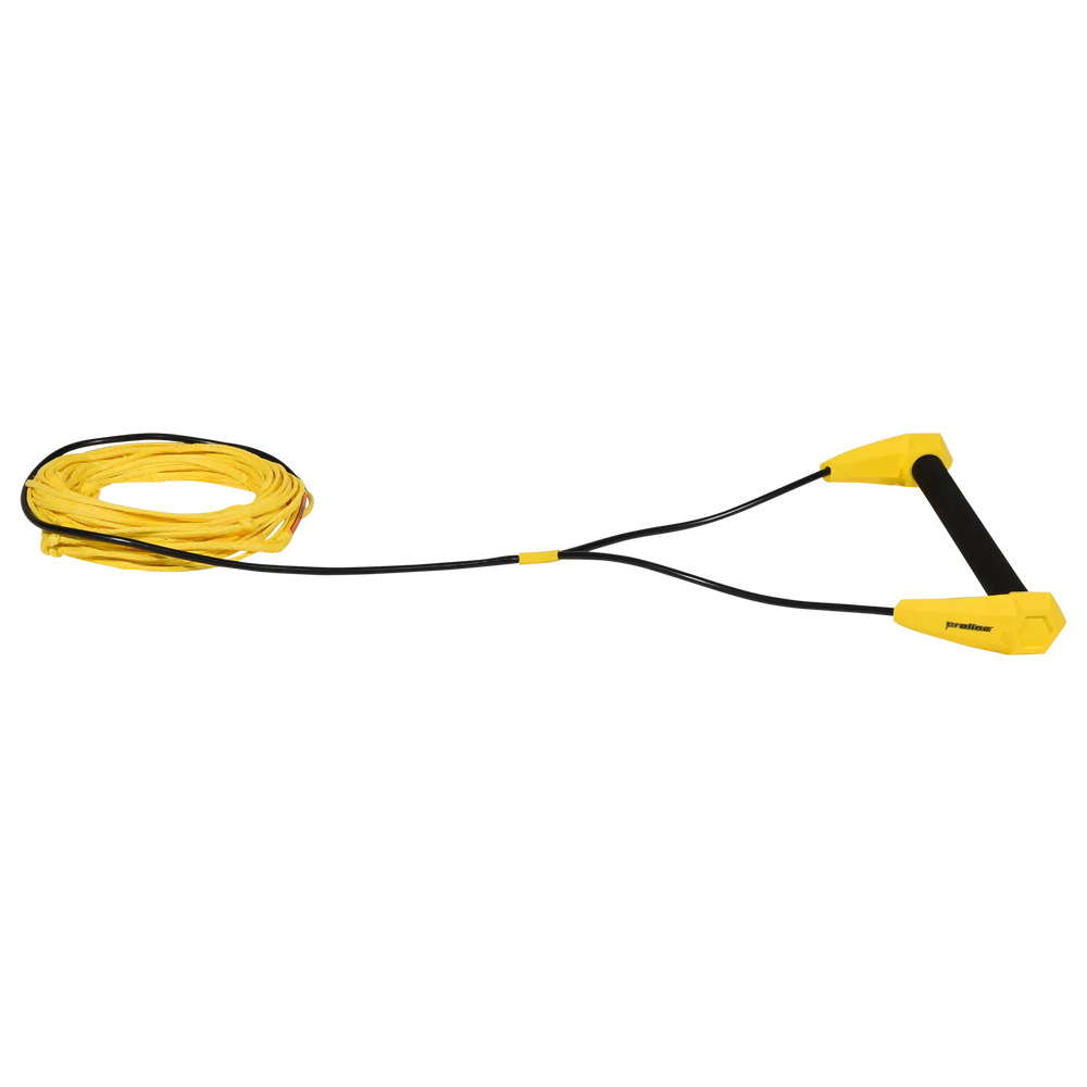yellow Hyperlite 65' Torq Wake Rope Package - Torq Handle with Spectra Wakeboard rope
