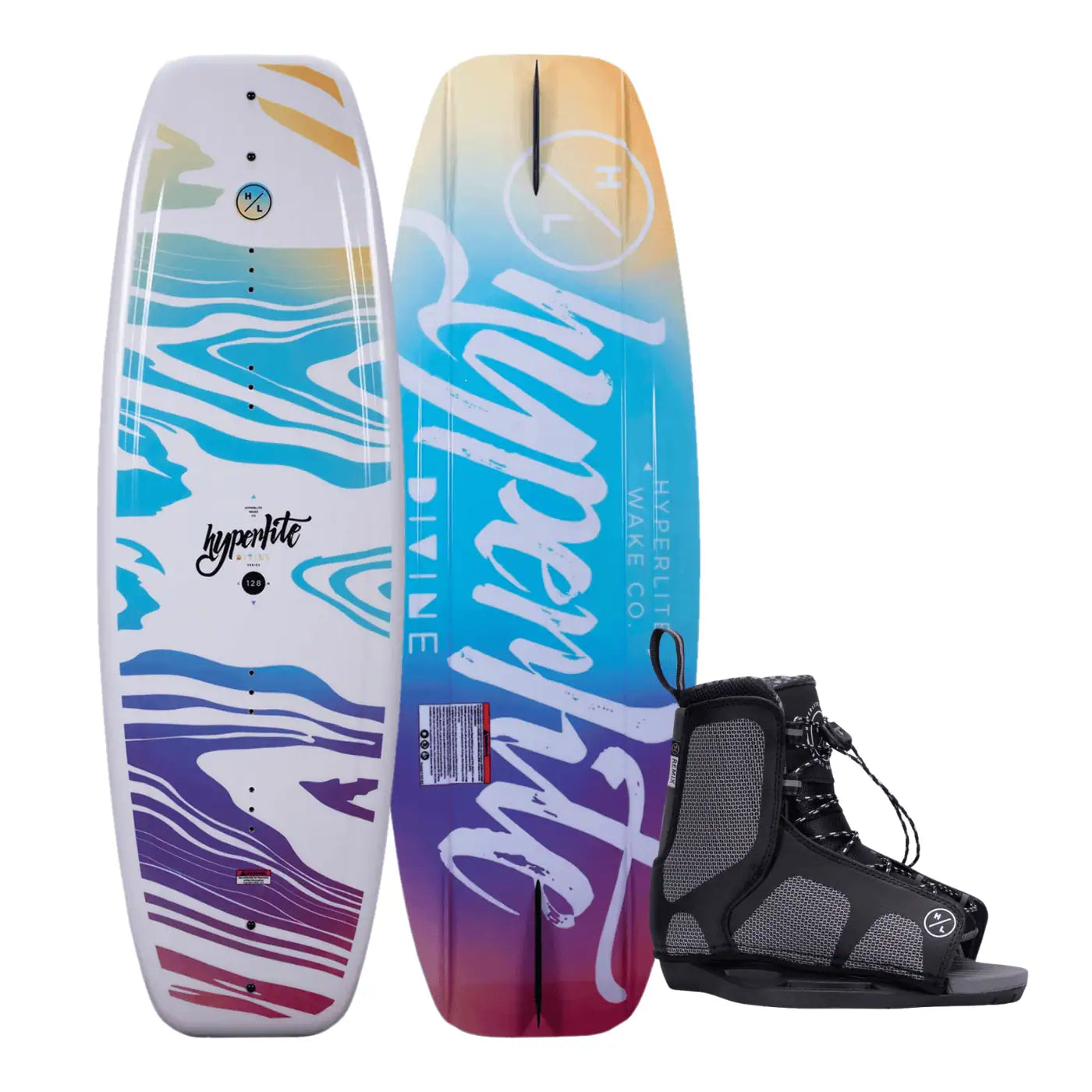 Hyperlite Divine Jr. Wakeboard and Remix Kids Binding Package