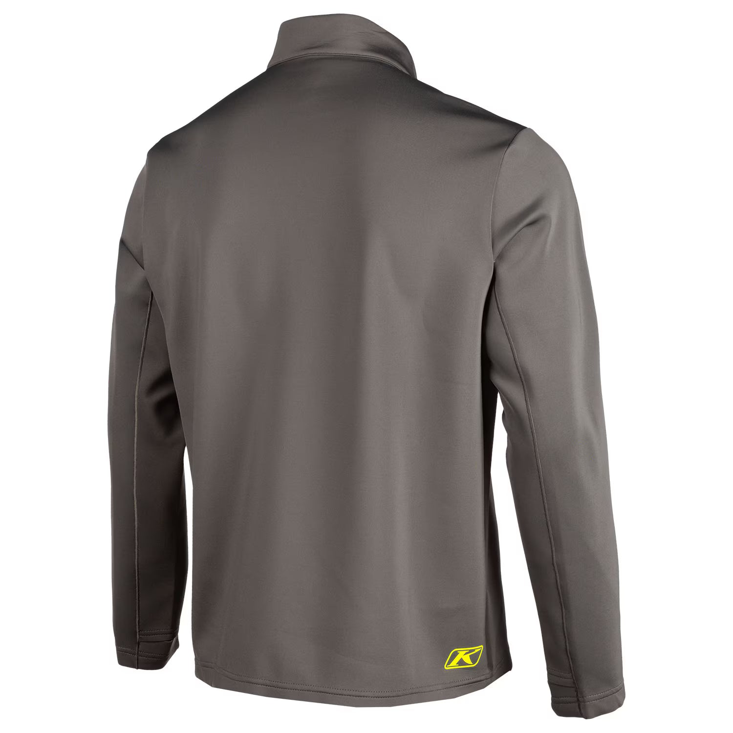 back of the asphalt hi vis Klim Defender 1/4 Zip Sweater