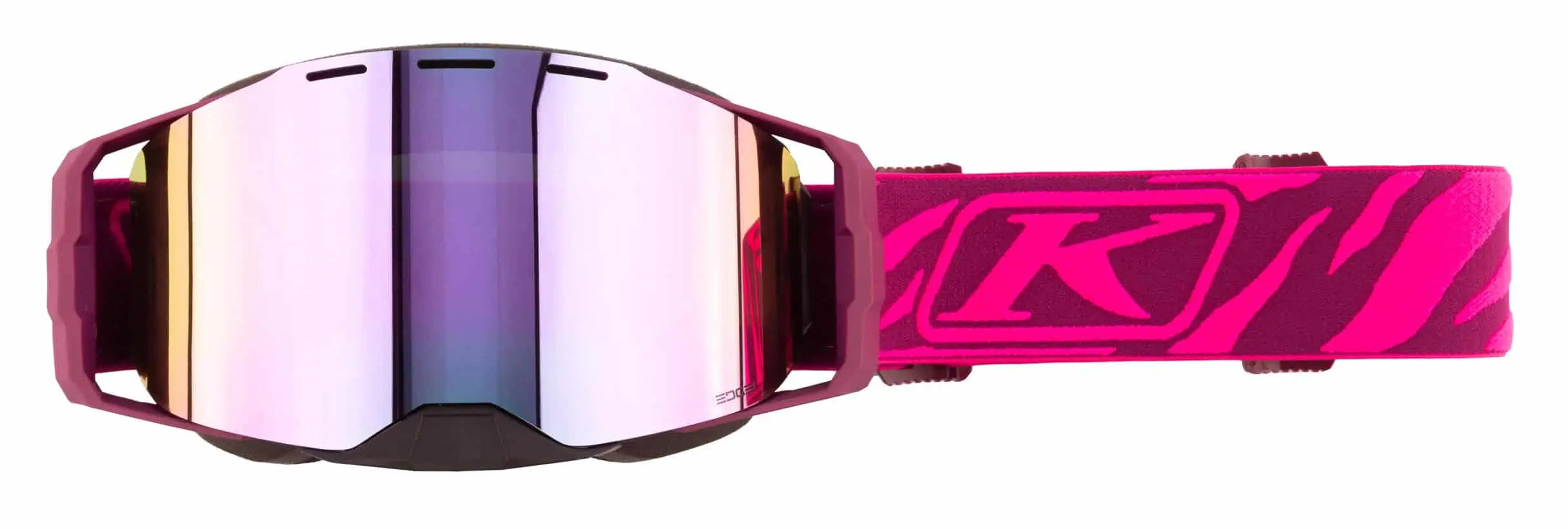 "Zebra Pink Glo Dark Smoke Pink Mirror" Klim Edge Goggle