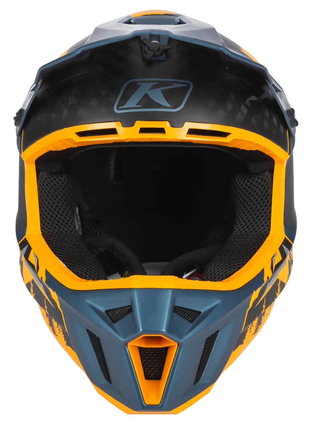 Klim F3 Carbon Snowmobile Helmet ECE - Sunrise - Petrol