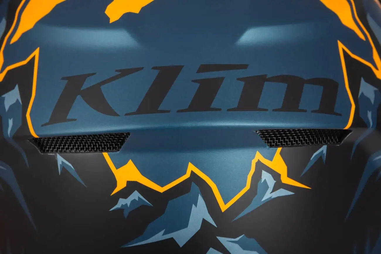 Klim F3 Carbon Snowmobile Helmet ECE - Sunrise - Petrol