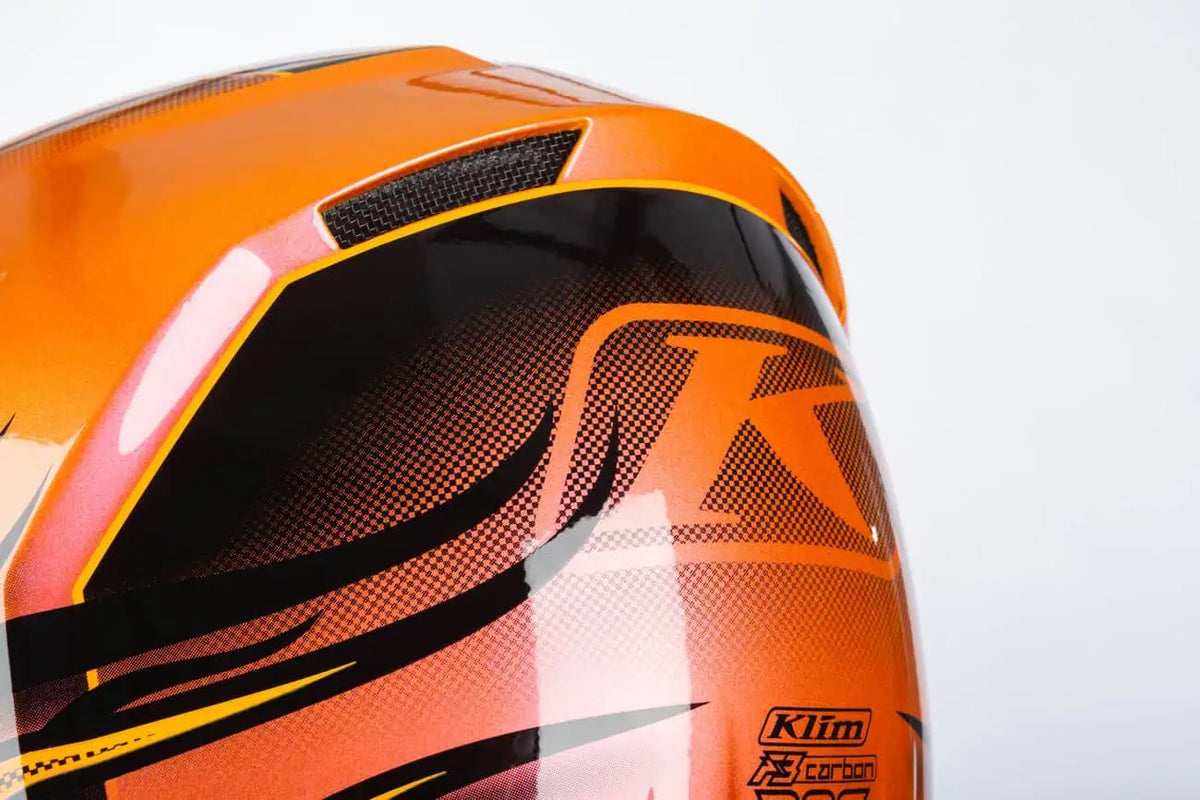 Klim F3 Carbon Snowmobile Helmet ECE - Scorched Sunrise