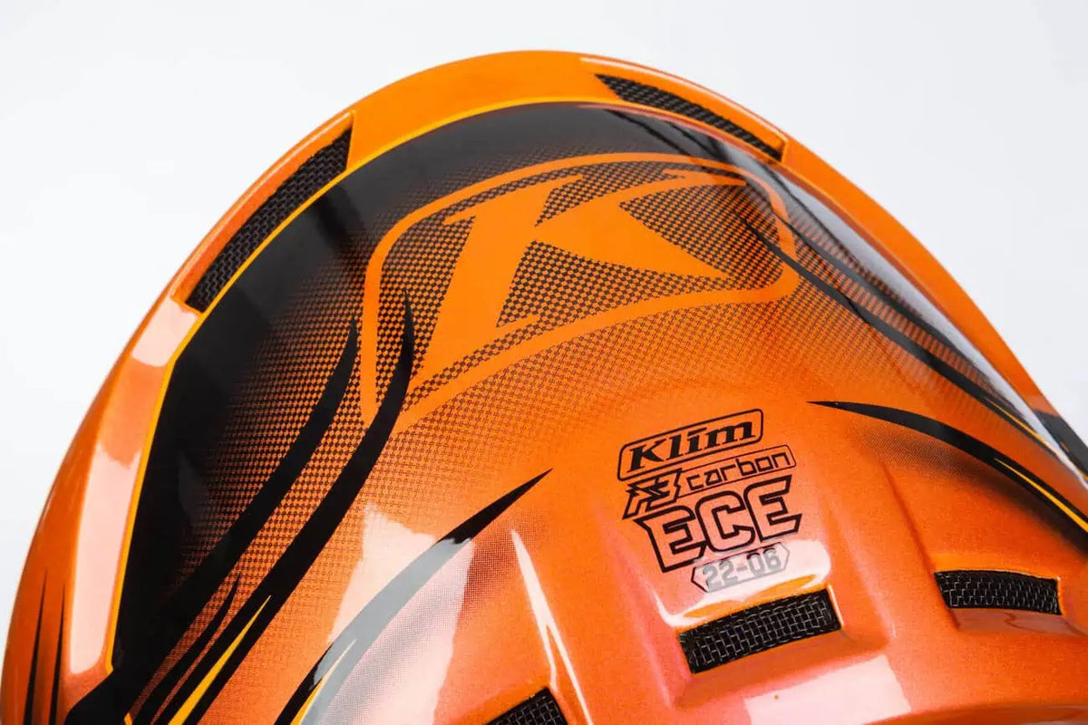 Klim F3 Carbon Snowmobile Helmet ECE - Scorched Sunrise