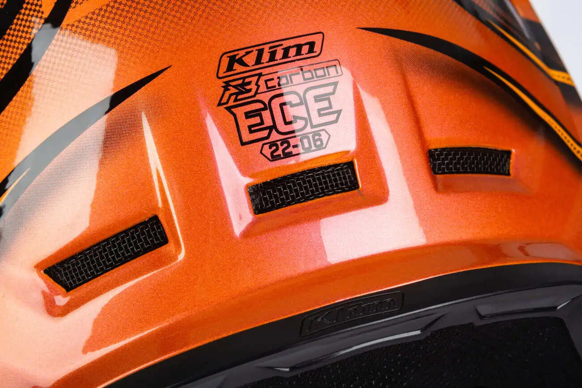 Klim F3 Carbon Snowmobile Helmet ECE - Scorched Sunrise