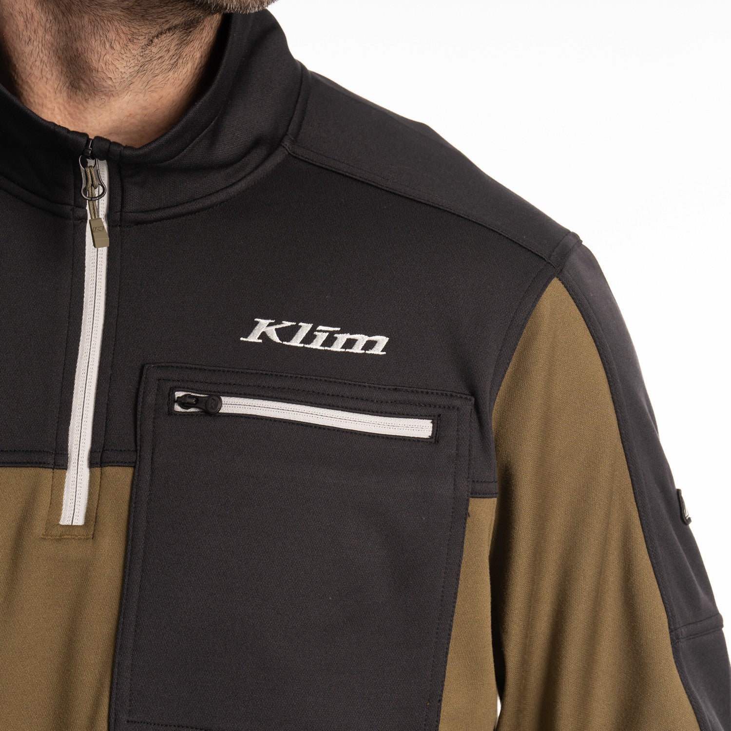 Klim Glacier 1/4 Zip in Dark Olive Black