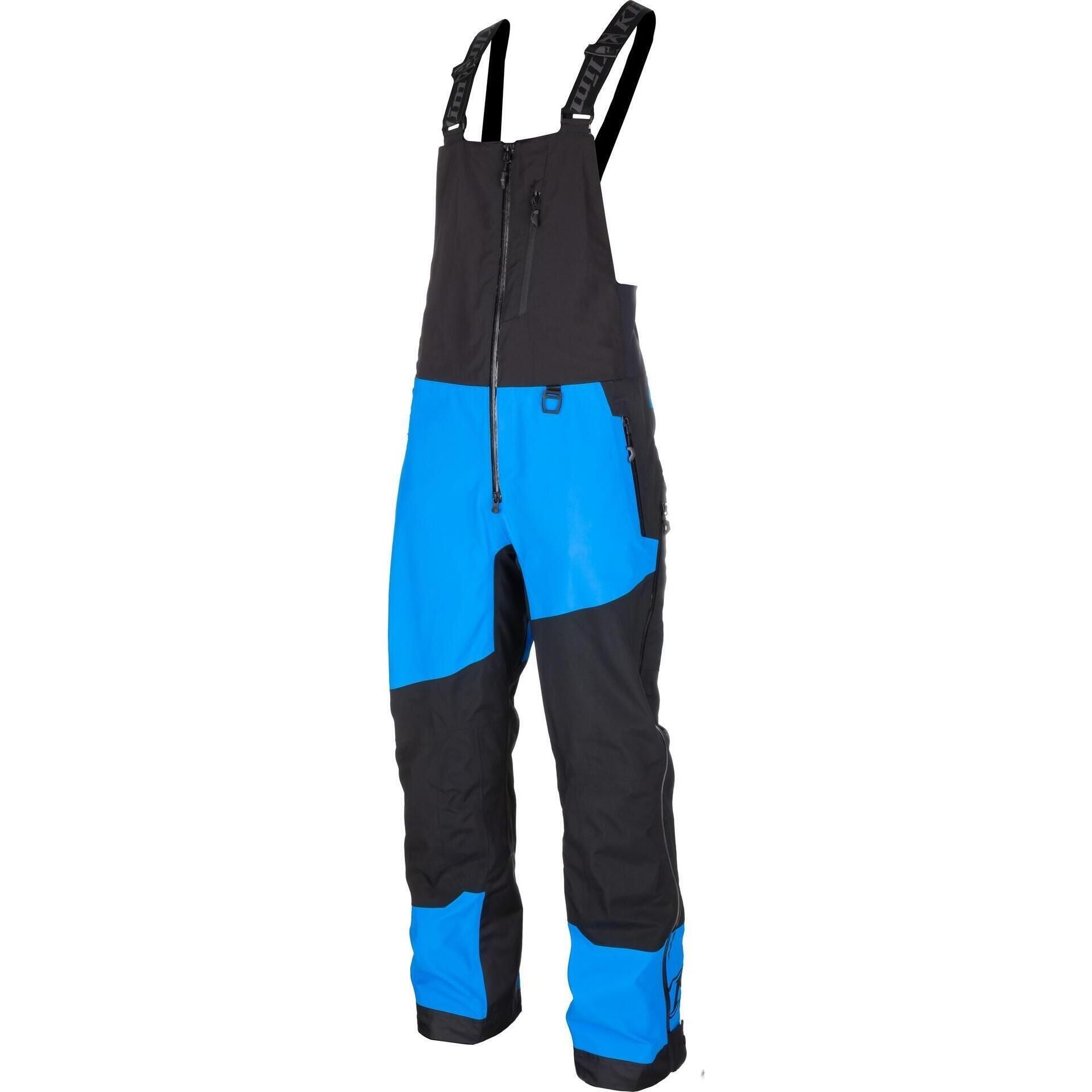 Electric Blue Lemonade - Black - Klim Storm Bib - Men's Non-Insulated Snow Pants
