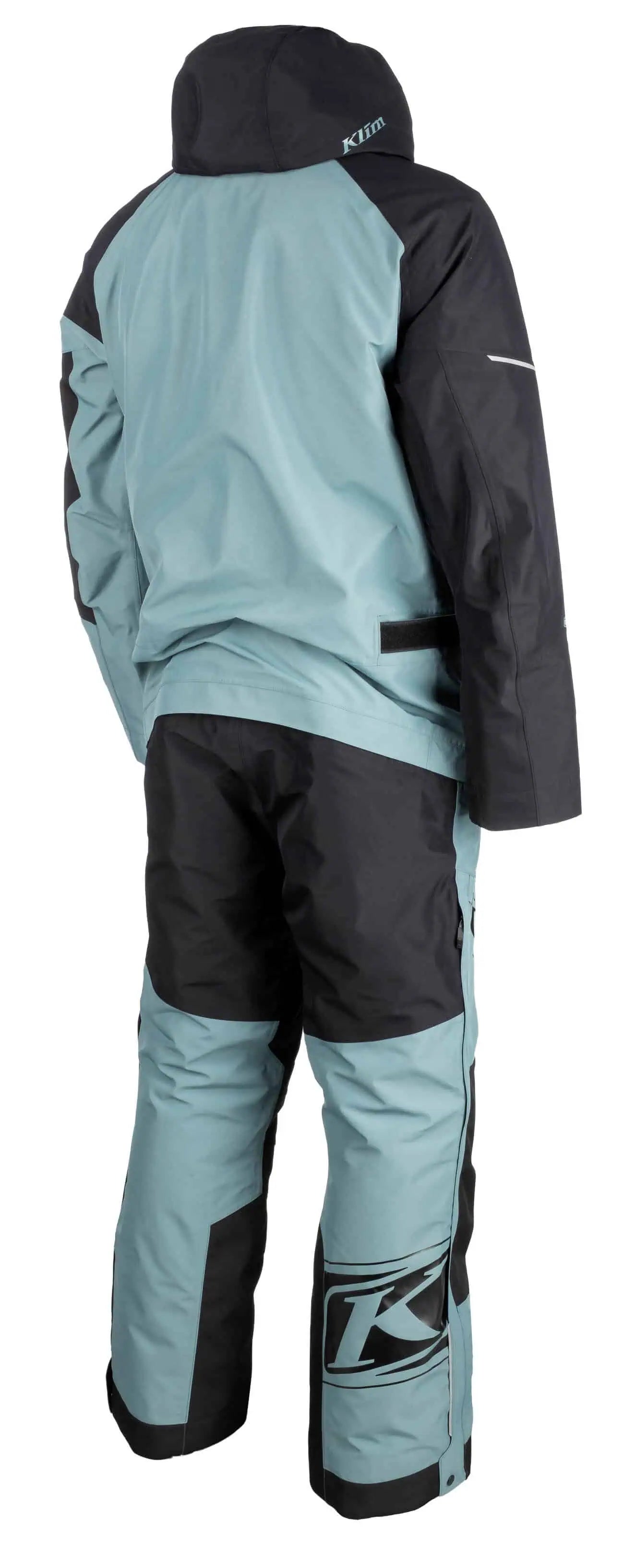 goblin blue back view of Klim Terrain One-Piece Monosuit