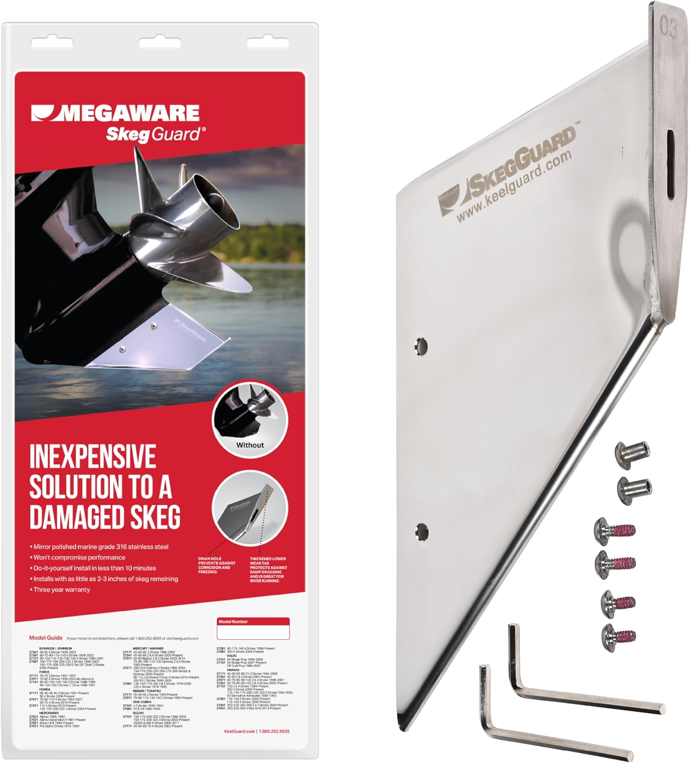 Megaware Skegguard Skeg Protector for Boat Motor