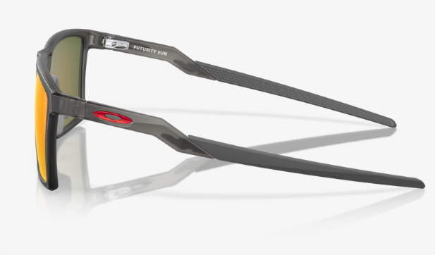 ruby polarized lens, side view, Oakley Futurity Sun Polarized Sunglasses