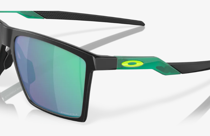 temple detail Jade lens Oakley Futurity Sun Sunglasses
