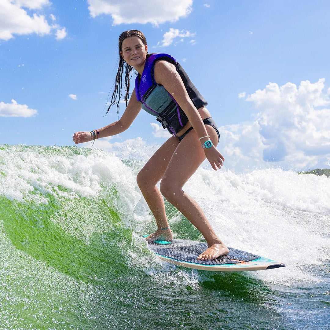 woman riding the O'Brien Havana Wakesurfer