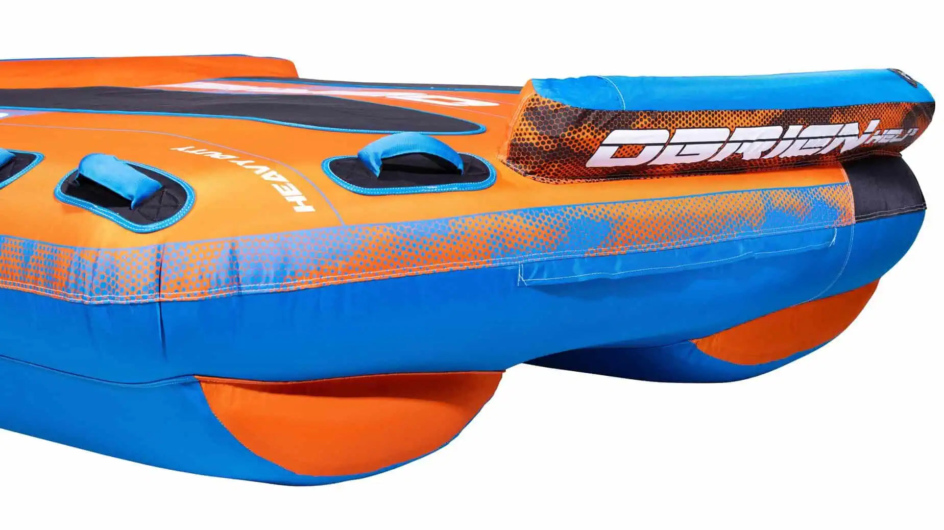 Orange and blue inflatable O'Brien Heli 3 Boat Tube