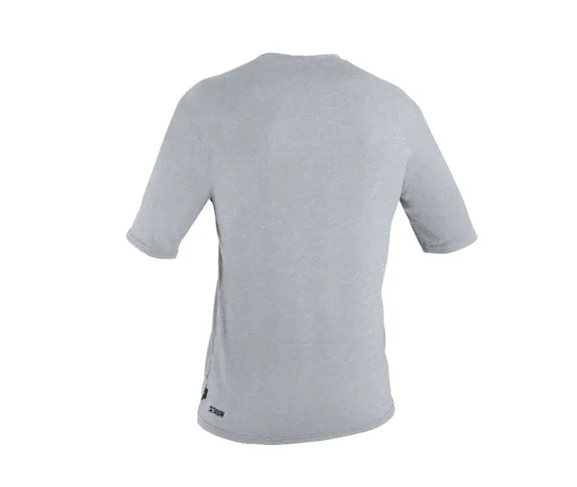 back view of the grey O'Neill Men's Hybrid Sun Shirt