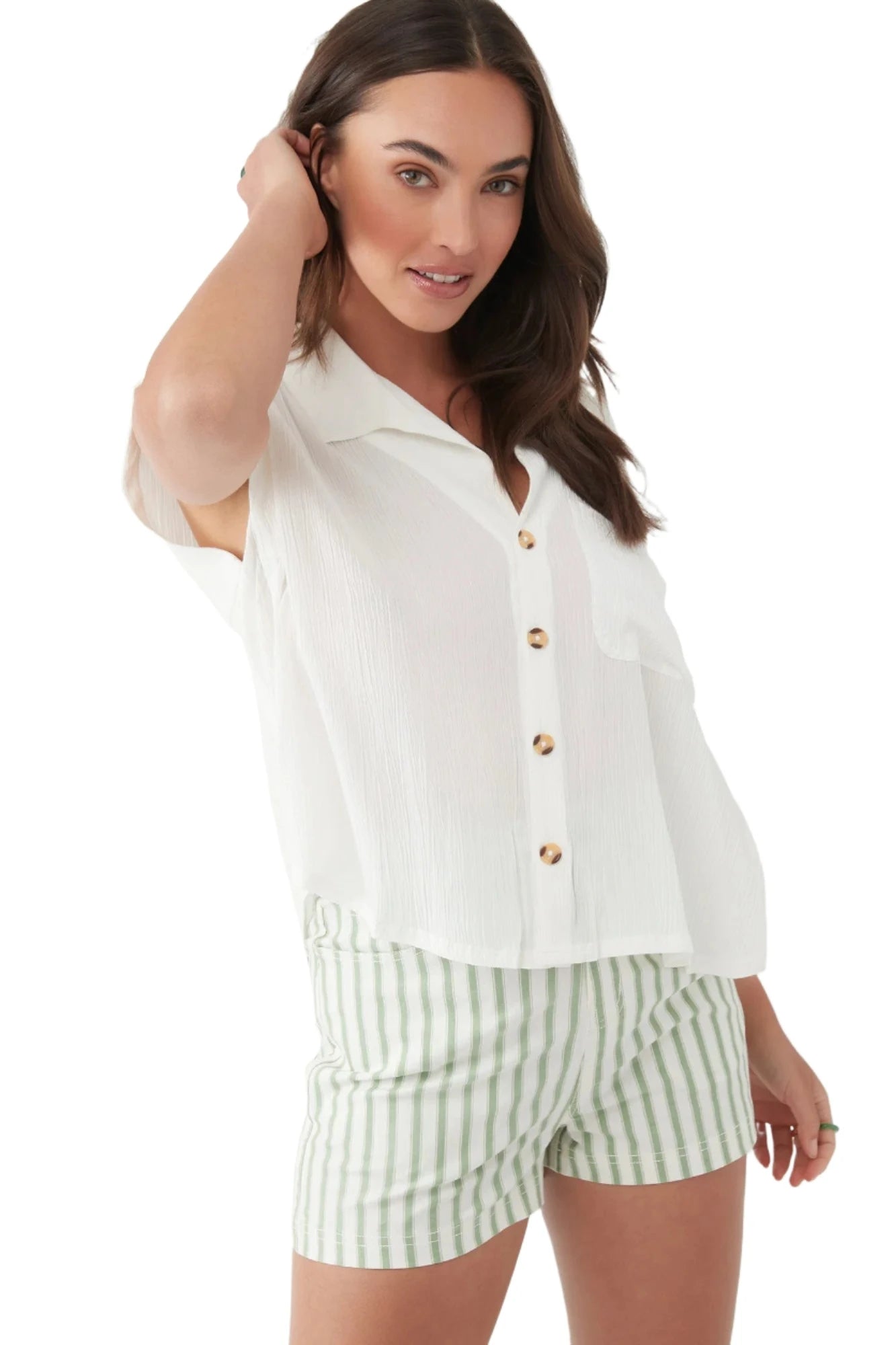 O'Neill Women's Pascale Shirt in Winter White