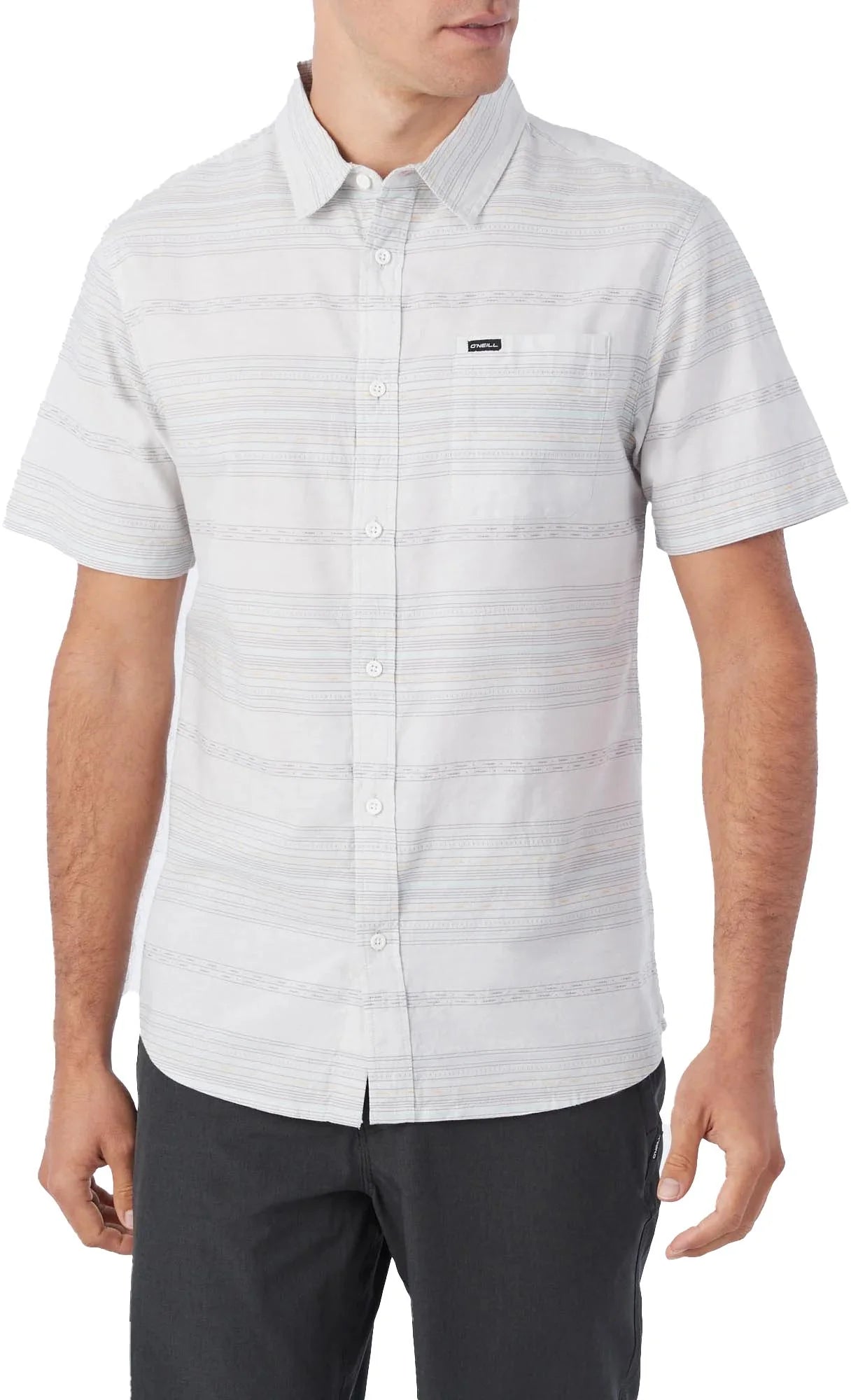 O'Neill Men's Seafaring Stripe Short Sleeve Standard Shirt