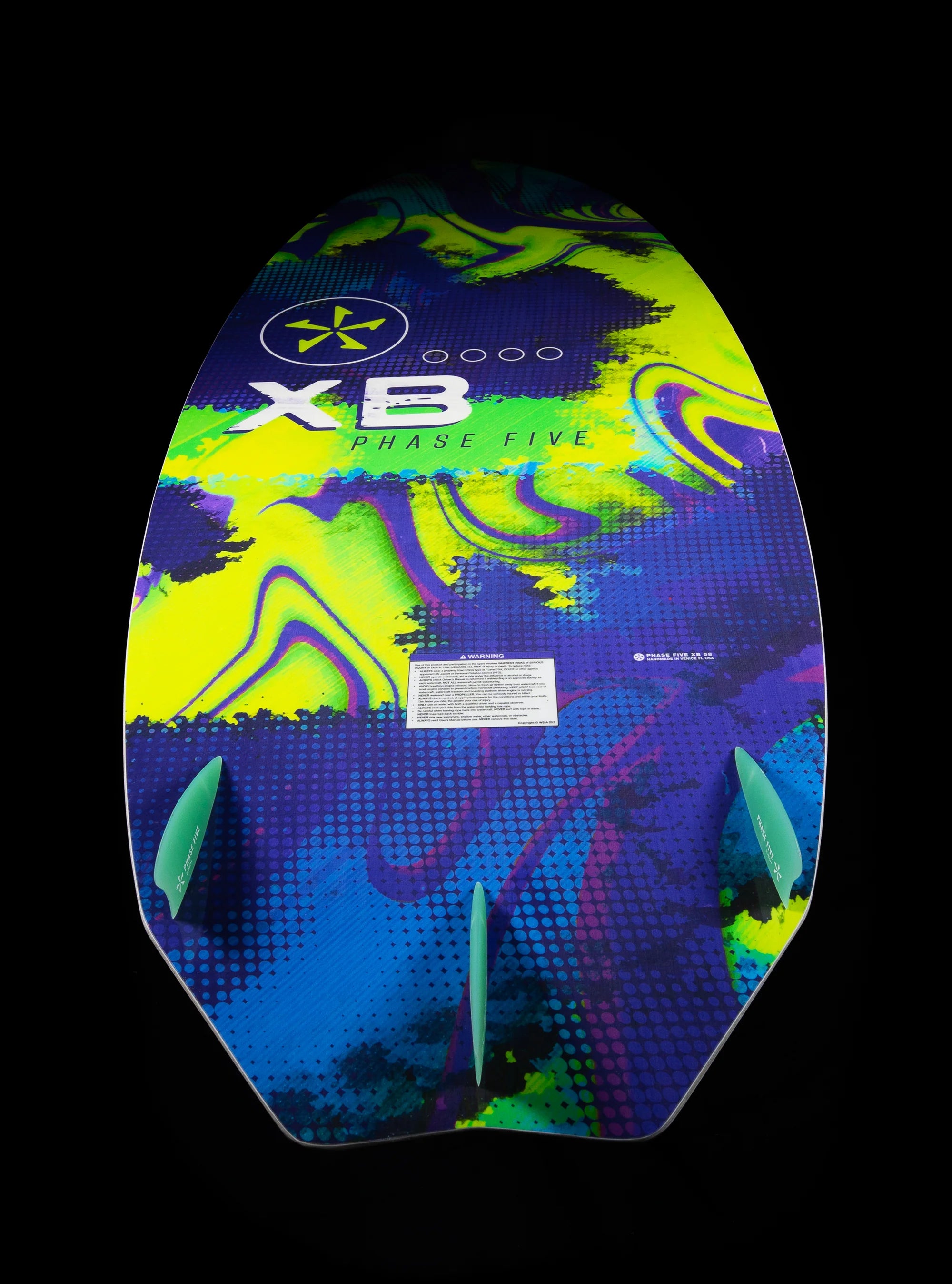 underside of board Phase Five XB Wakesurfer