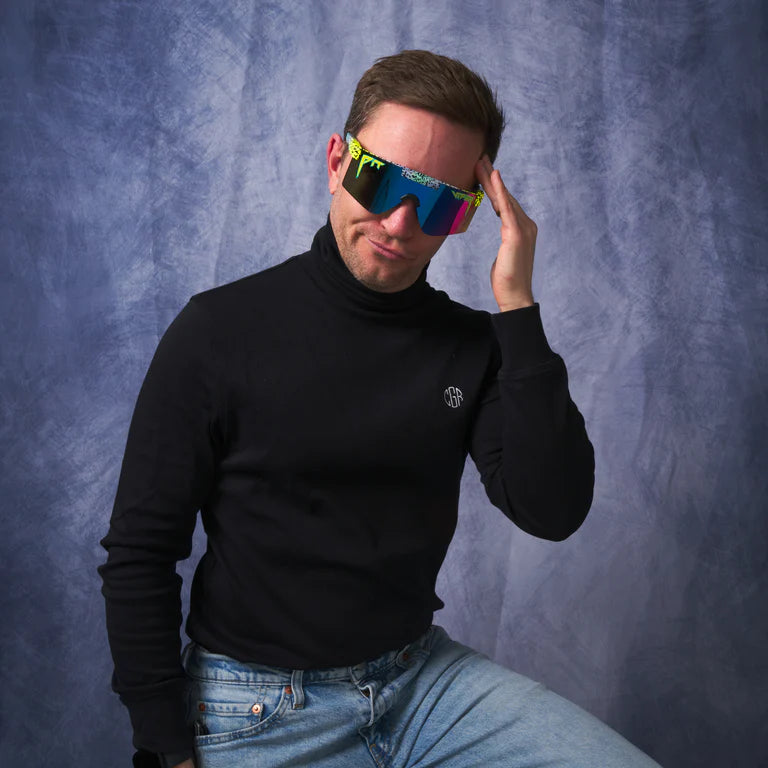 model wearing Pit Viper The Original 2.0 Sunglasses - The Rec Beach (Wide)