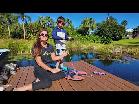 video about O'Brien All-Star Trainer Waterskis With Trainer Bar