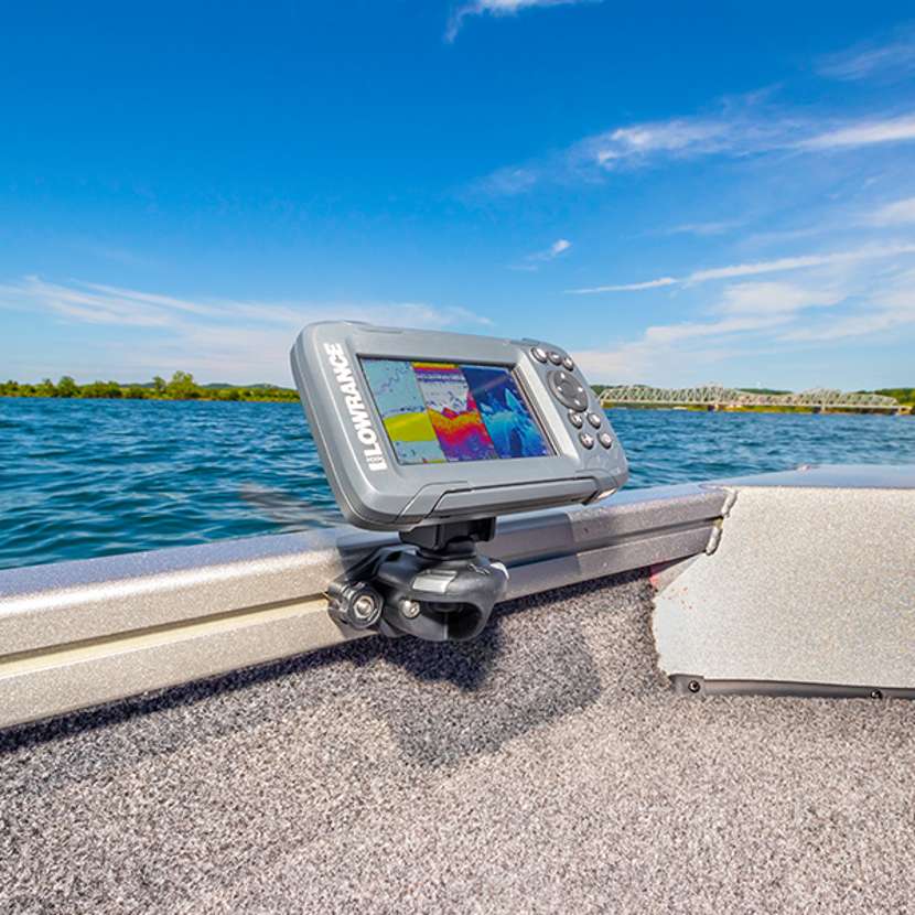 with fishfinder Rail Blaza SidePort TracLoader Base