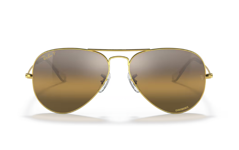Ray-Ban Aviator Large Metal Sunglasses - Legend Gold Frame with Polarized Brown Lens