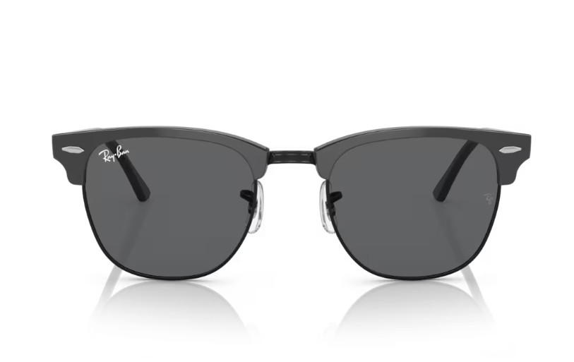 Ray-Ban Clubmaster Classic Sunglasses - Grey On Black Frame With Grey Lens