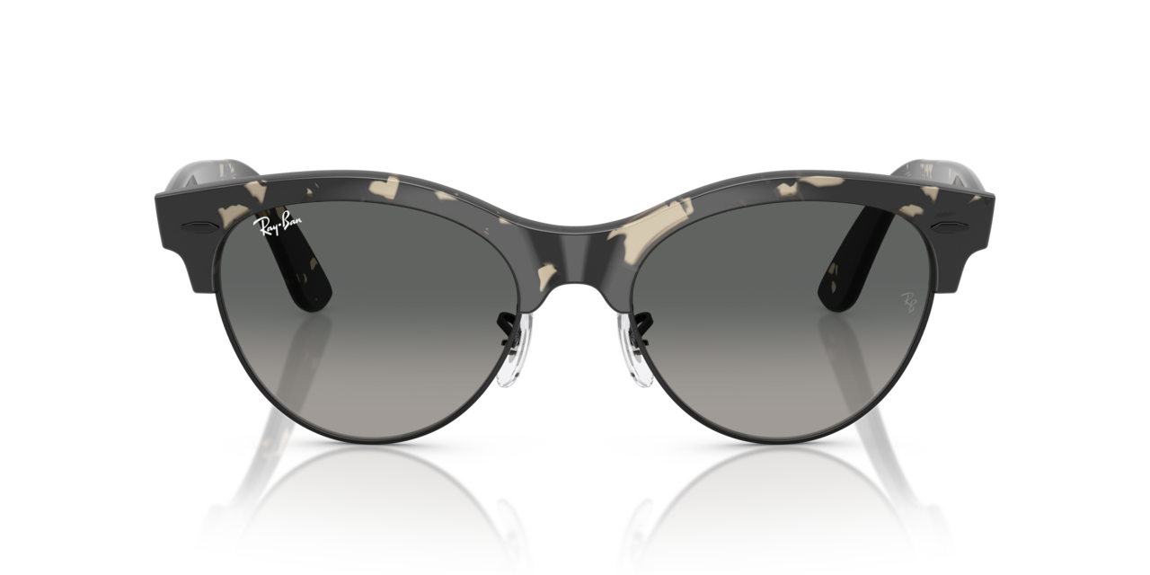 Ray-Ban Clubmaster Way Sunglasses - Grey Havana on Black Frame with Grey Lenses