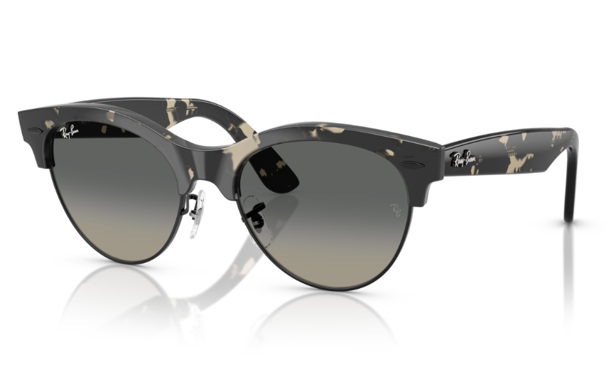 Ray-Ban Clubmaster Way Sunglasses - Grey Havana on Black Frame with Grey Lenses