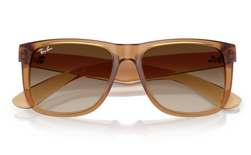 Ray-Ban Justin Sunglasses - Rubber Beige Frame With Brown Lens