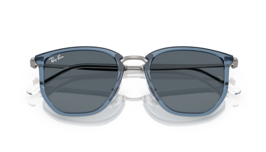 Ray-Ban RB4451 Sunglasses - Polished Transparent Blue Frame With Blue Lens