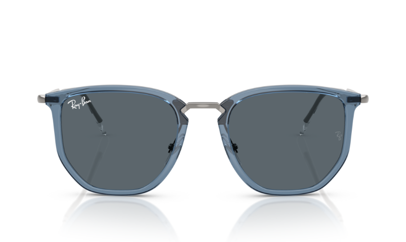 Ray-Ban RB4451 Sunglasses - Polished Transparent Blue Frame With Blue Lens