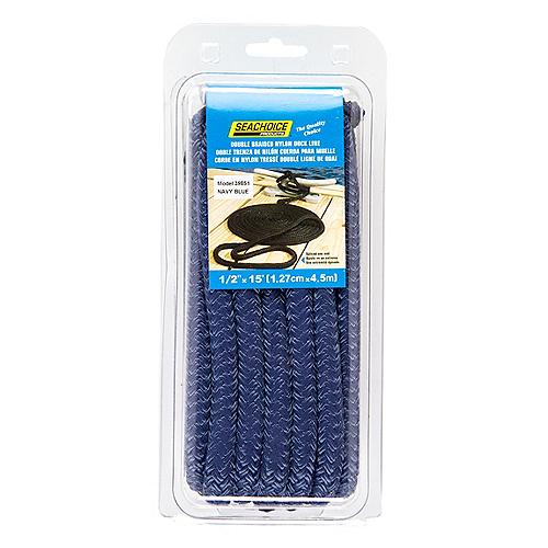 Seachoice Double-Braid Nylon Dock Line - Navy