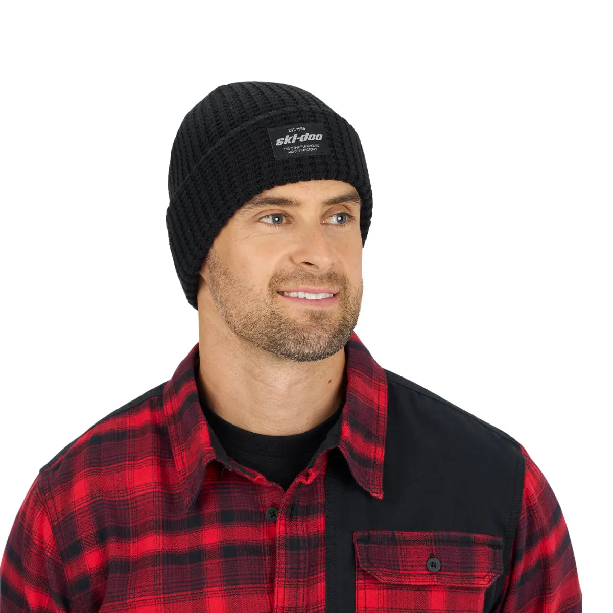 black Ski-Doo Chunky Beanie