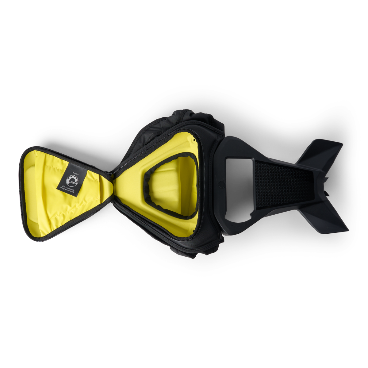 opened Ski-Doo Glovebox For One-Piece Lightweight Hood