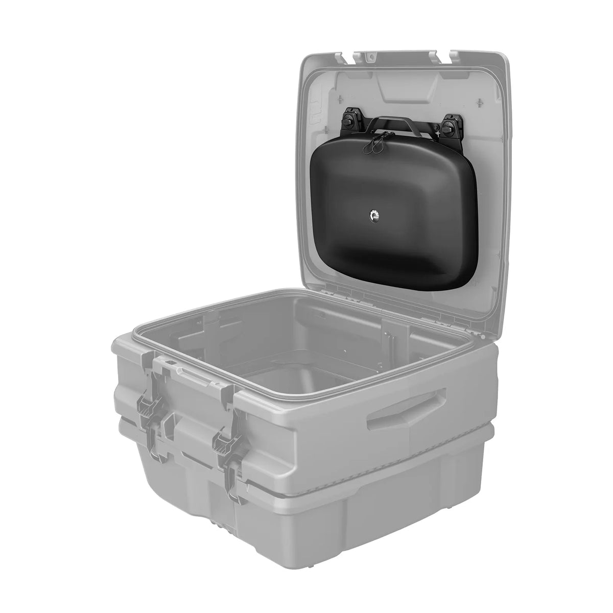 Ski-Doo LinQ Cargo Organizer shown on the inside of a cargo box linq