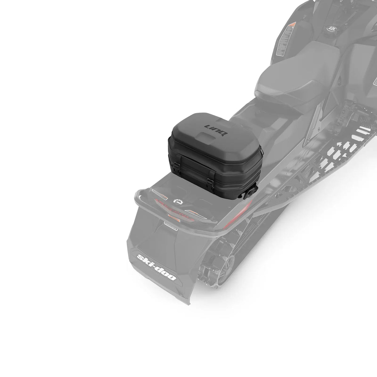 Ski-Doo LinQ Trail Pro Bag - 30 L / 6 US Gallons mounted on a ski-doo
