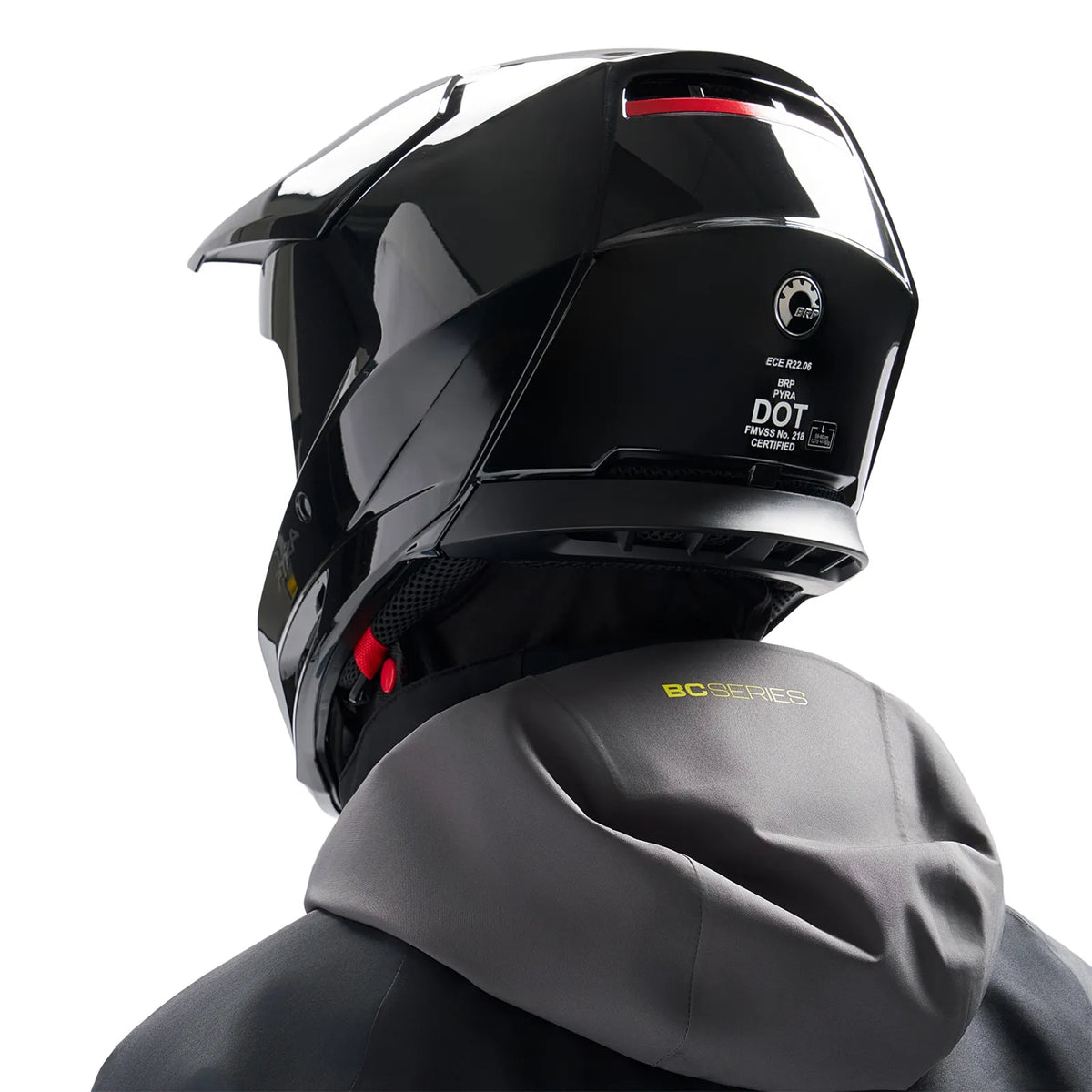 back of the Ski-Doo Pyra Helmet (DOT/ECE) - Black