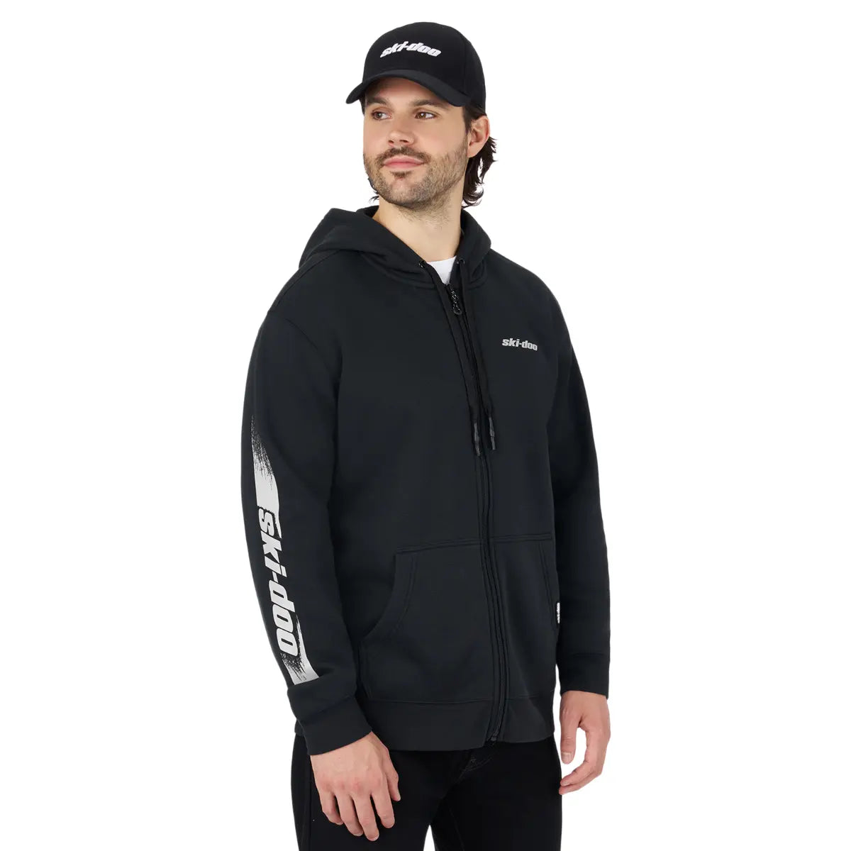 black Ski-Doo Signature Zip-Up Hoodie