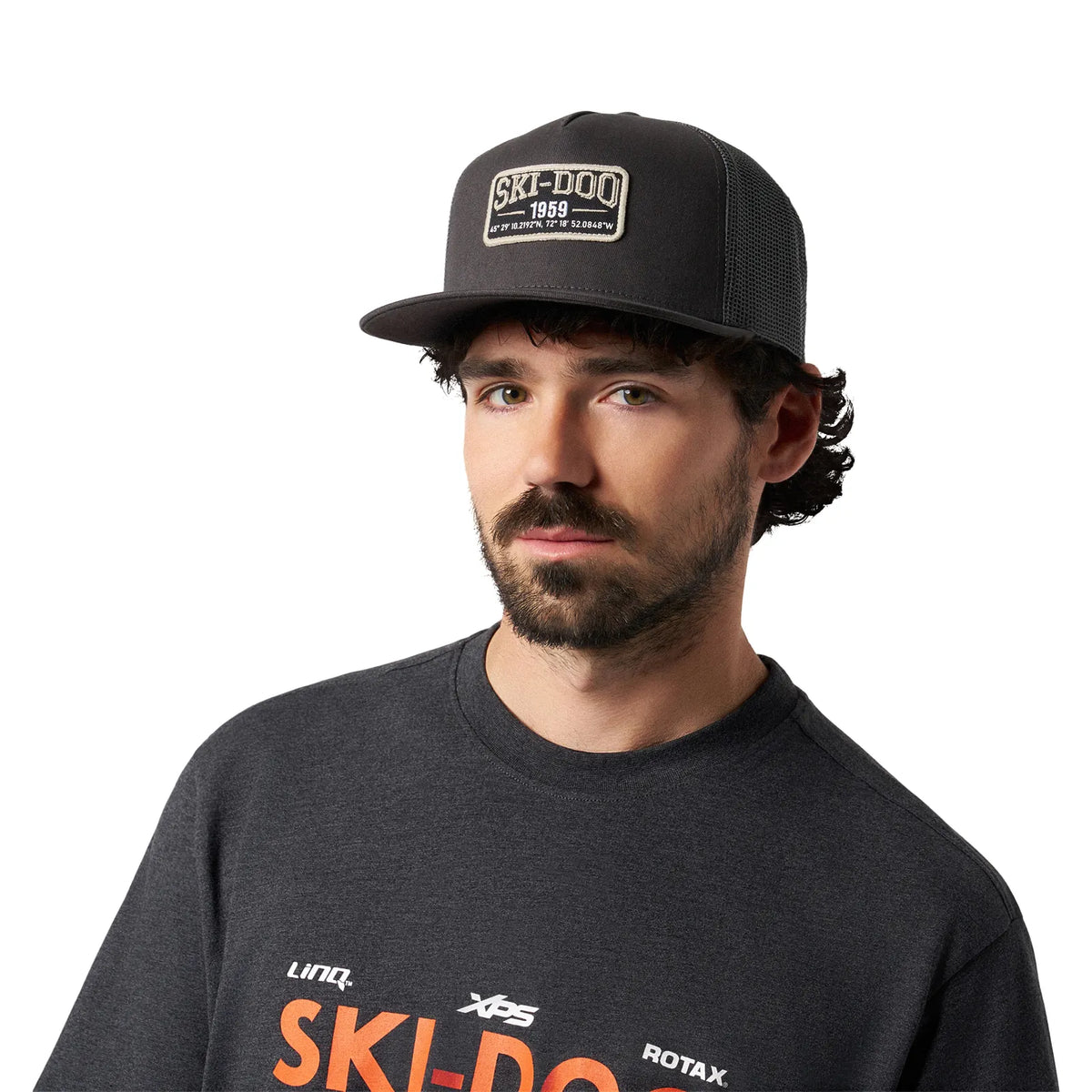 charcoal grey Ski-Doo Unisex Snowmobiles Flat Cap
