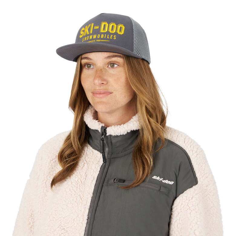 charcoal grey Ski-Doo Vintage Flat Cap