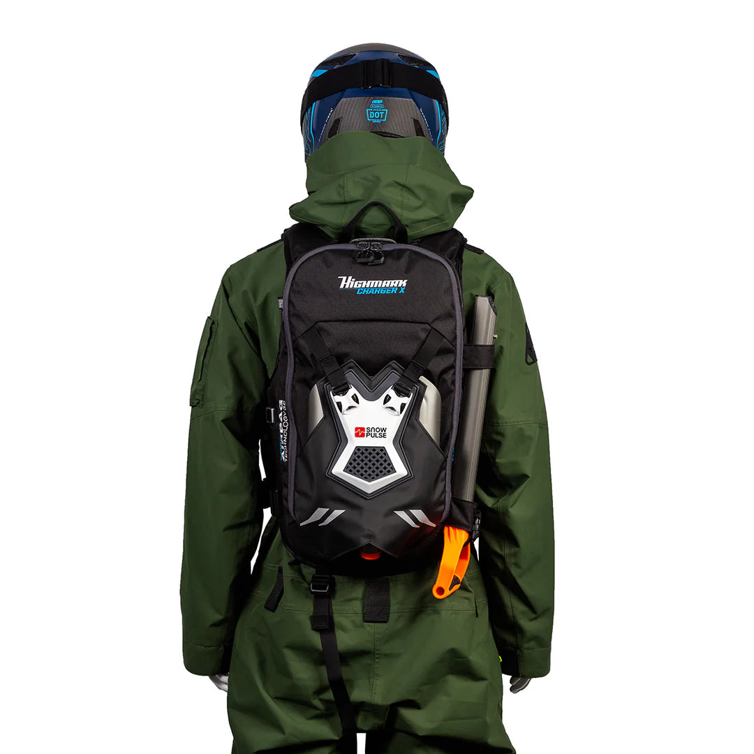 back view of Snowpulse Highmark Charger X Vest R.A.S 3.0 Avalanche Airbag