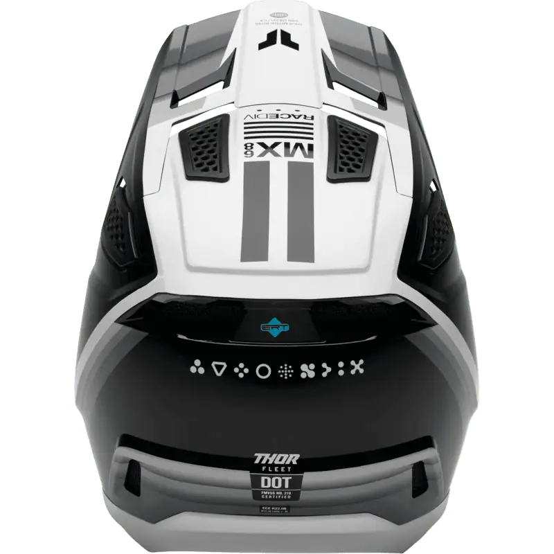 defy black white Thor Fleet Offroad Helmet