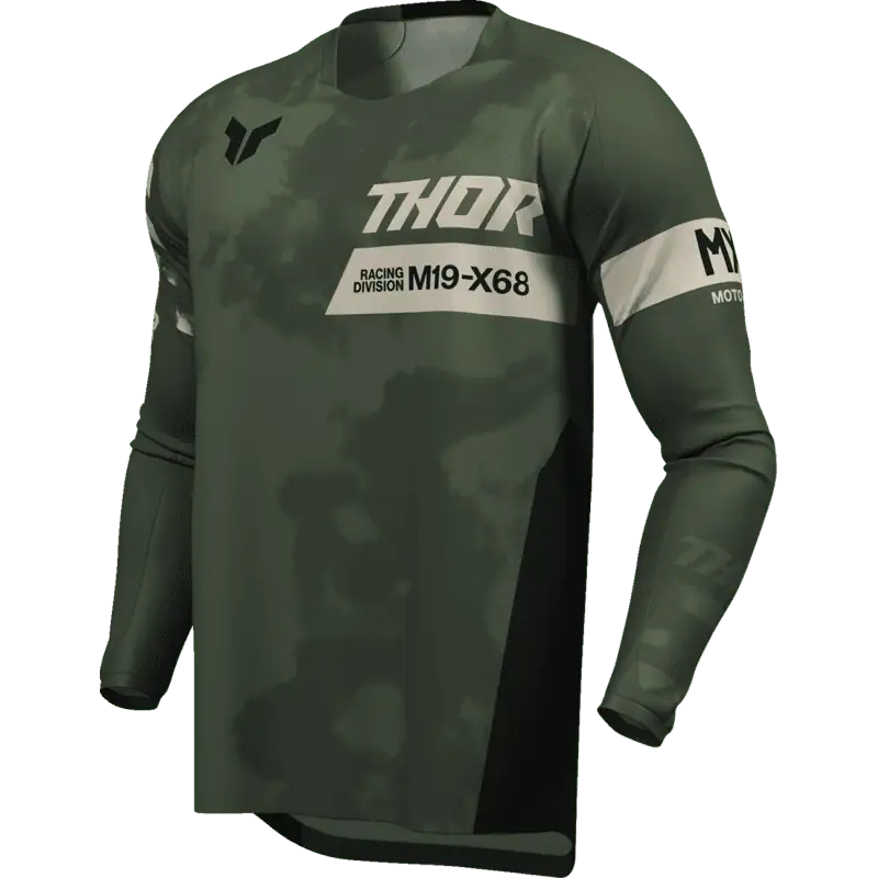 black/camo Thor Launchmode Bleach Jersey Riding