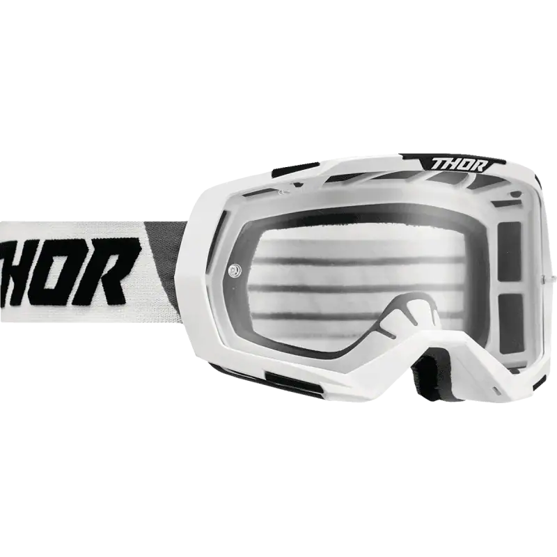 white/grey with clear lens Thor Regiment Motocross/MTB Goggles