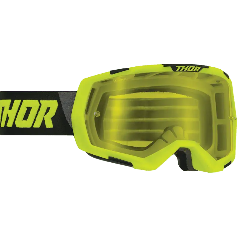 acide yellow/black with yellow lens Thor Regiment Motocross/MTB Goggles
