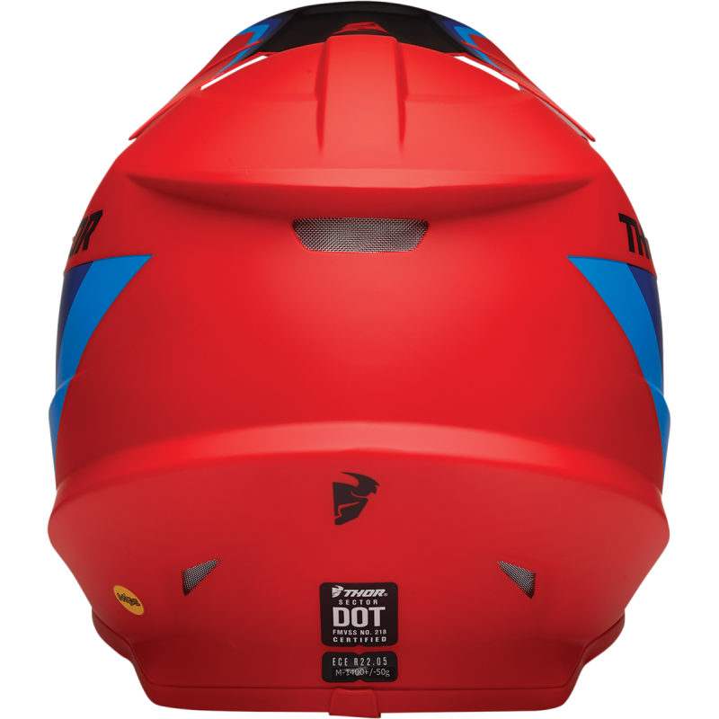 red/blue Thor Sector Runner MIPS Helmet
