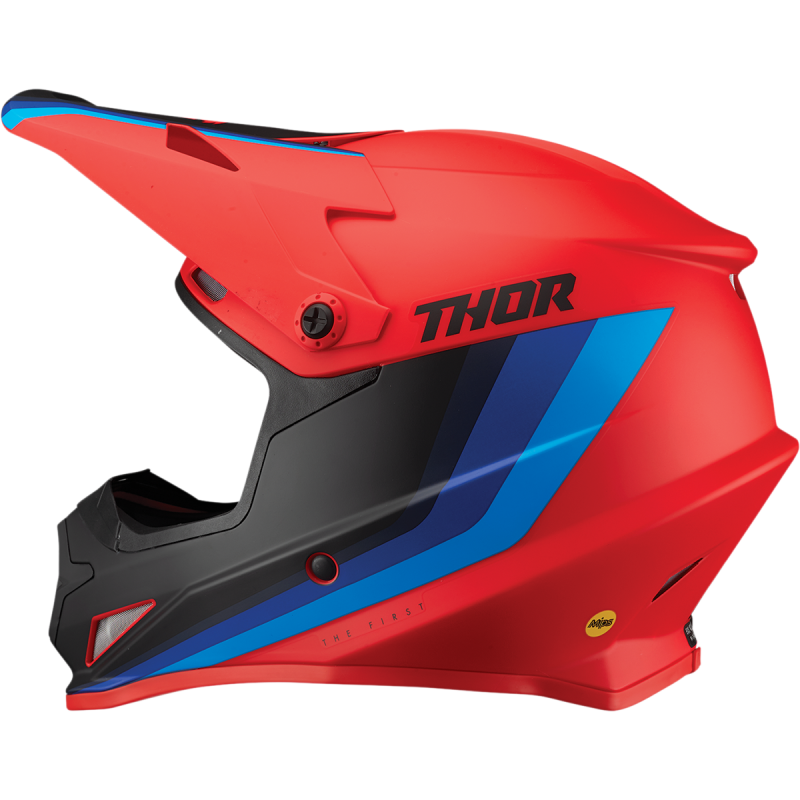 red/blue Thor Sector Runner MIPS Helmet